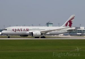 Boeing 787-8 (A7-BCJ) (flightaware.com)